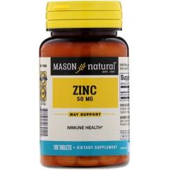 Минералы Mason Natural Цинк 50 мг, Zinc, 100 таблеток Фото