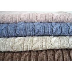 Плед Прованс Soft косы Синий меланж 140x180 см Фото 3