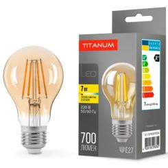 Лампочка TITANUM Filament A60 7W E27 2200K бронза Фото 1