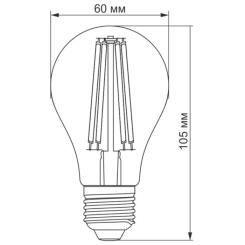 Лампочка TITANUM Filament A60 7W E27 2200K бронза Фото 2
