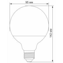 Лампочка Videx G95e 15W E27 4100K Фото 2
