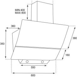 Вытяжка кухонная Grunhelm GVN 830 B Фото 2