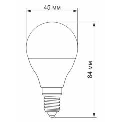 Лампочка TITANUM LED G45e 7W E14 4100K Фото 1