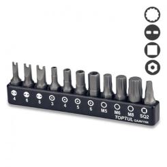 Набор бит Toptul для шуруповерта 1/4" 11од. Фото 1