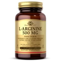 Аминокислота Solgar L-Аргінін 500 мг, L-Arginine, 100 вегетаріанських Фото
