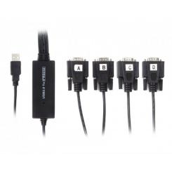 Переходник Viewcon USB 2.0 to 4хCOM (9+25pin) 1.4m Фото