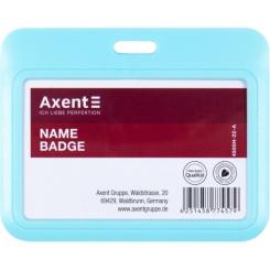 Бейдж Axent слайдер горизонтальный, 85х54мм, голубой Фото