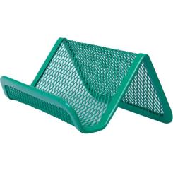 Подставка для визиток Buromax металлическая, зеленая Фото