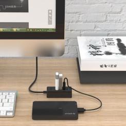 Концентратор Orico USB 3.0 4 port (W5P-U3-030-BK-BP) Фото 1