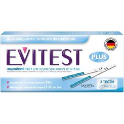 Тест на беременность Evitest Plus полоска 2 шт. Фото