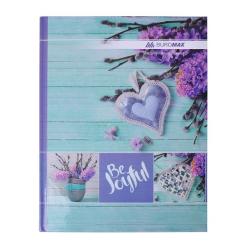 Канцелярская книга Buromax А4 ROMANTIC, 96 аркушів, клітинка, бірюзова Фото