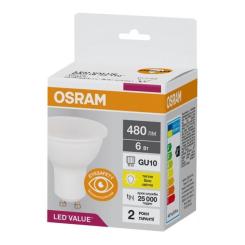 Лампочка Osram LED VALUE, PAR16, 6W, 3000K GU10 Фото 1