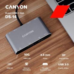 Порт-репликатор Canyon 8-in-1 USB-C Фото 1