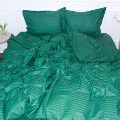 Постельное белье MirSon SatinStripe 30-0017Green 143х210 Сімейний Фото