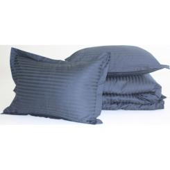 Постельное белье MirSon SatinStripe 30-0021DarkBlue 160х220 Полуторный Евр Фото 6