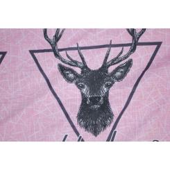 Постельное белье MirSon Бязь 17-0516 Noble deers pink Євро Фото 4