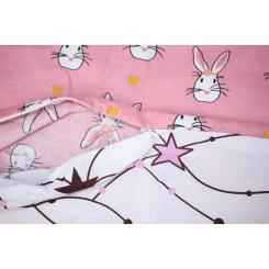 Постельное белье MirSon Бязь 17-0528 Bunnies pink Сімейний 160x220 Фото 6