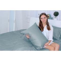 Постельное белье MirSon Сатин 0843 Grey Blue 175х210 Фото 1