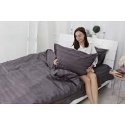 Постельное белье MirSon Сатин Premium Жаккард Graphite 160х220 Фото 5