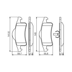 Тормозные колодки Bosch 0 986 424 665 Фото 1