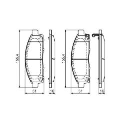 Тормозные колодки Bosch 0 986 494 268 Фото 1