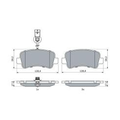 Тормозные колодки Bosch 0 986 494 500 Фото 2
