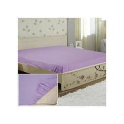 Простынь Ярослав на резинке бязь 06 сиреневый 200х140х20 Фото