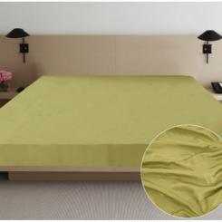 Простынь Ярослав сатин 05 оливковый 145х215 Фото