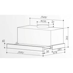 Вытяжка кухонная Interline SHARK PLUS X/S A/60 Фото 5