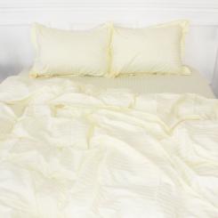 Пододеяльник MirSon Satin Stripe 30-0002 Soft Yellow 143х210 см Фото