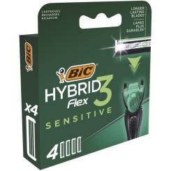 Сменные кассеты Bic Flex 3 Hybrid Sensitive 4 шт. Фото 1