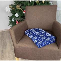 Плед Прованс Снежинка 100х150 Синий Фото 2