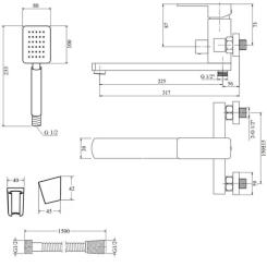 Смеситель Kroner Kubus-ESG070 Фото 6