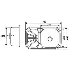 Мойка кухонная Kroner Satin-7549 08180 Фото 1