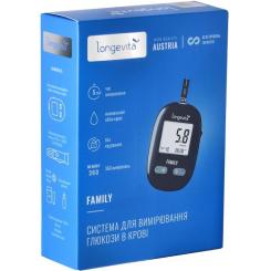 Глюкометр Longevita Family Система для вимірювання глюкози в крові Фото