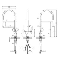 Смеситель Kroner Klassisch-ESG03815BLK Фото 8