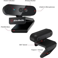 Веб-камера AVerMedia Live Streamer CAM PW310P Full HD Black Фото 2