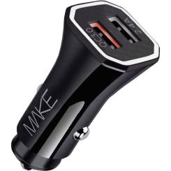 Зарядное устройство MAKE car 30W QC+2.4A Black Фото