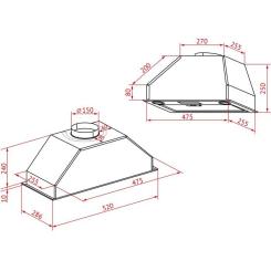 Вытяжка кухонная Perfelli BIET R 5854 I 1200 LED Фото 10