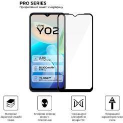 Стекло защитное Armorstandart Pro Vivo Y02 Black Фото 1