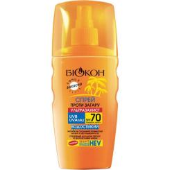 Средство от загара Біокон SPF-70 Спрей Ультразащита 160 мл Фото