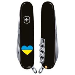 Нож Victorinox Spartan Ukraine Black "Серце Жовто-Блакитне" Фото 1