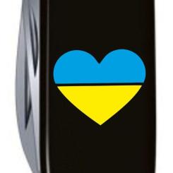 Нож Victorinox Spartan Ukraine Black "Серце Жовто-Блакитне" Фото 3