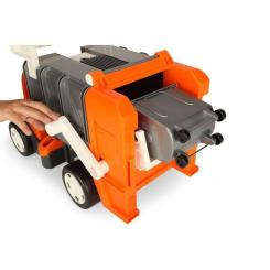 Спецтехника Wader Мусоровоз "Гигант" оранжевый/голубой Фото 1