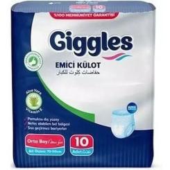 Подгузники для взрослых Giggles Medium (85-125 см) 10 шт Фото
