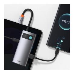 Концентратор Baseus Metal Gleam Series 4-in-1 Multifunctional Gray Фото 3