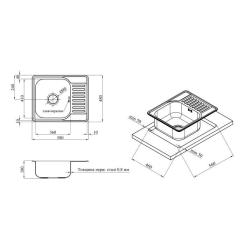 Мойка кухонная Kroner Dekor-584808180 Фото 4