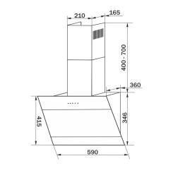 Вытяжка кухонная GRANADO Vivares 603-750 black glass Фото 10