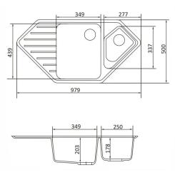 Мойка кухонная GRANADO IBIZA grafito Фото 8