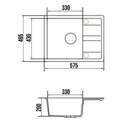 Мойка кухонная GRANADO MADRID grafito Фото 7